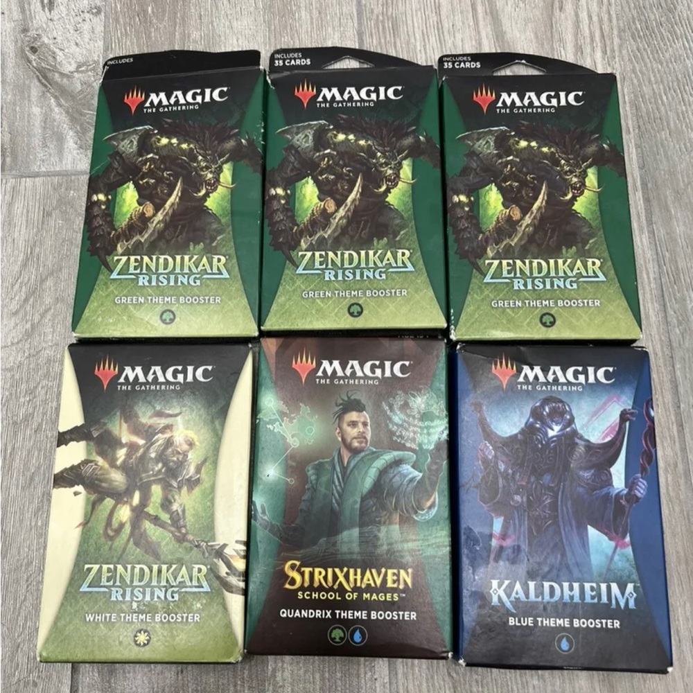 Magic The Gathering 6x Booster Lot NEW THEME ZENDIKAR STRICHAVEN DRAFT BOOSTER